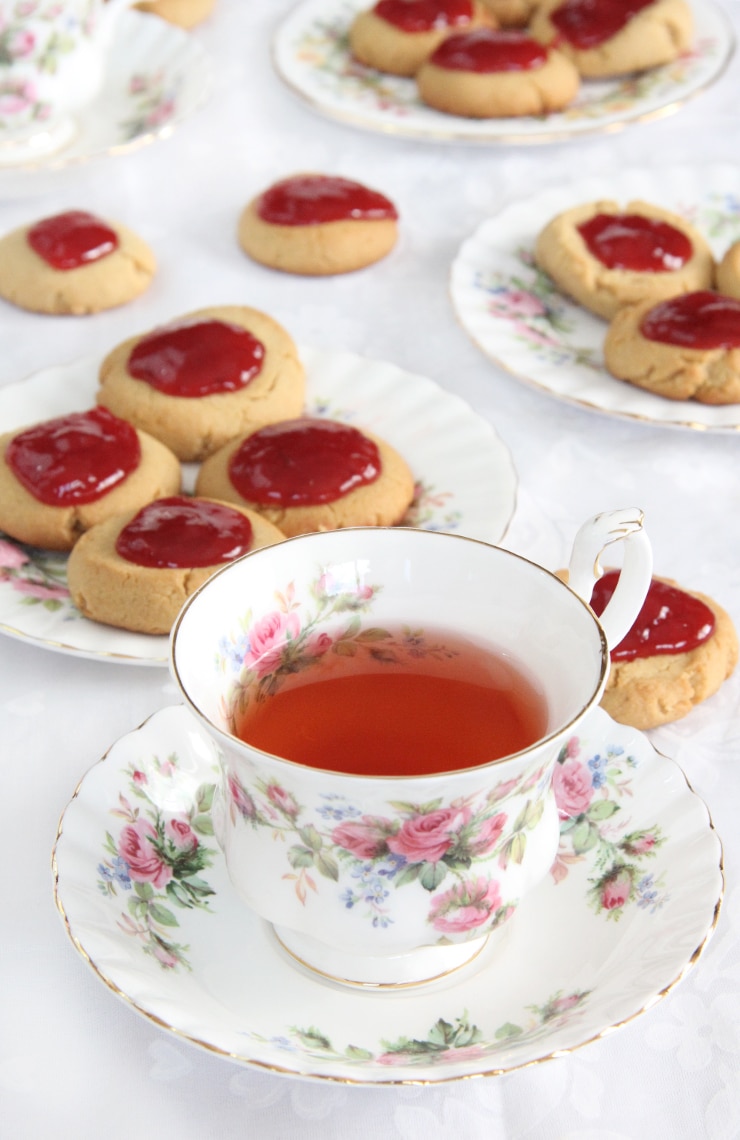 Galletas de crema de cacahuete y mermelada