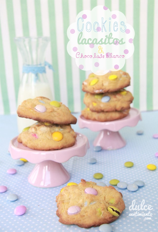 Cookies de Lacasitos y Chocolate blanco