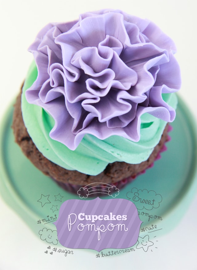 Tutorial cupcakes pompom