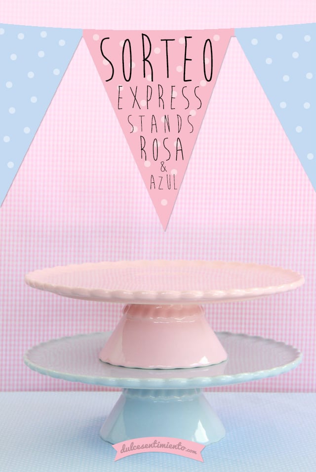 Sorteo express: 2 stands para tarta en rosa y azul