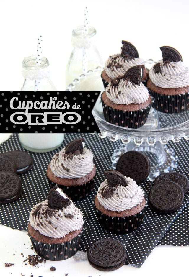 Cupcakes de oreo (nueva receta más esponjosa y con más OREO)