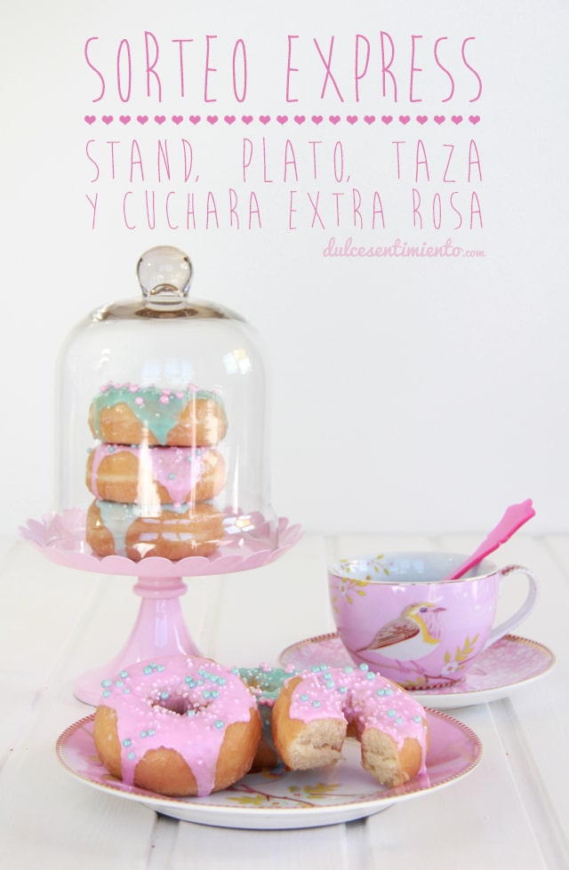 Sorteo Express: Stand, plato, taza y cuchara extra rosa!