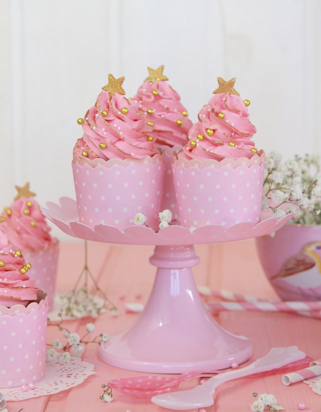 Cupcakes rosas para terminar el 2013