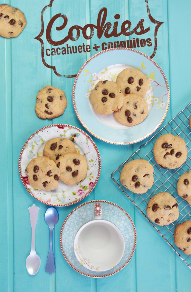 Cookies de cacahuete y conguitos