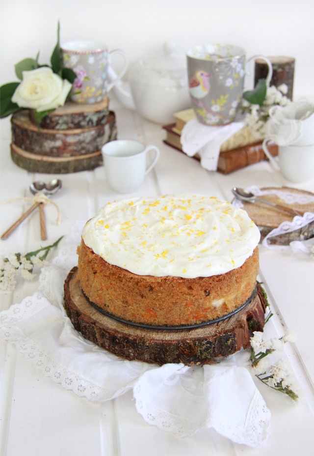 Tarta de queso de zanahoria