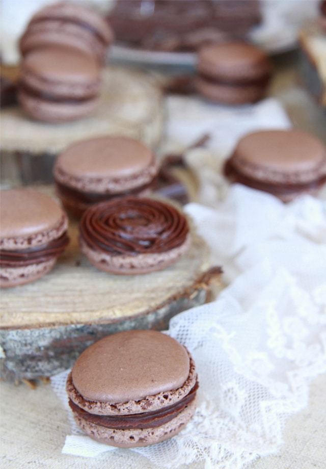 Macarons de chocolate