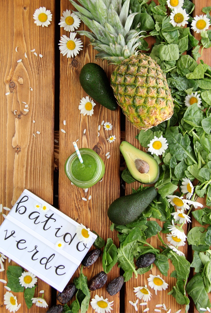 Batido verde de piña