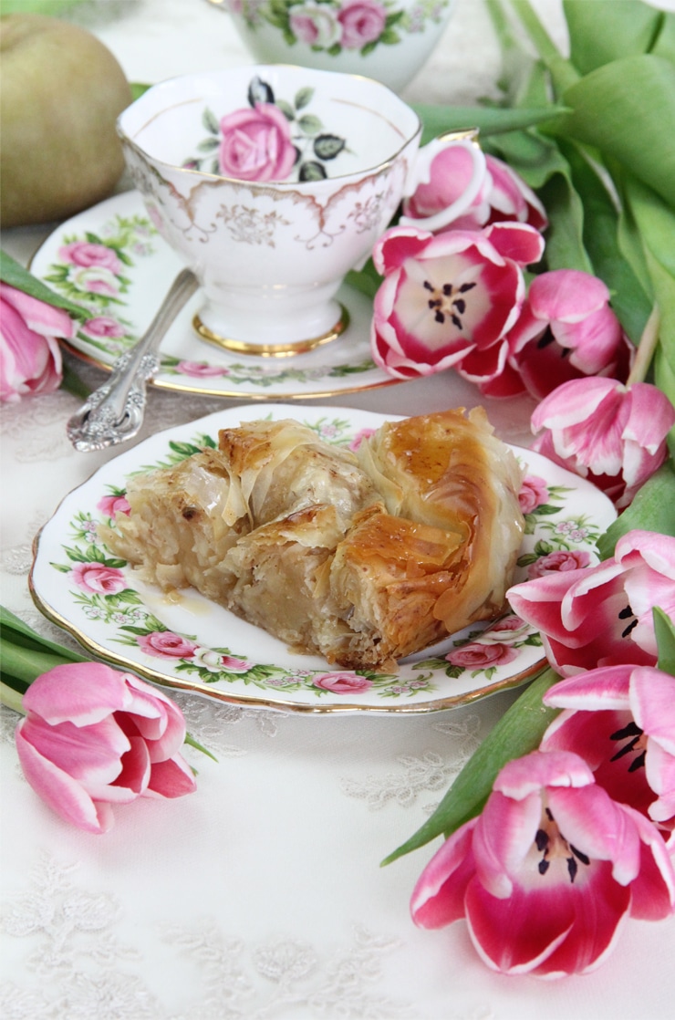 Rollos de manzana y canela con masa filo