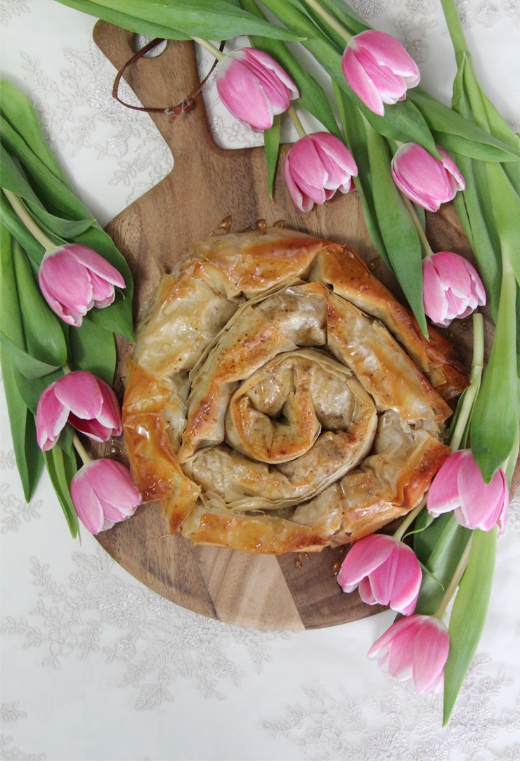 Rollos de manzana y canela con masa filo