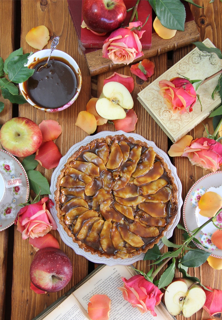 Tarta de manzana y toffee