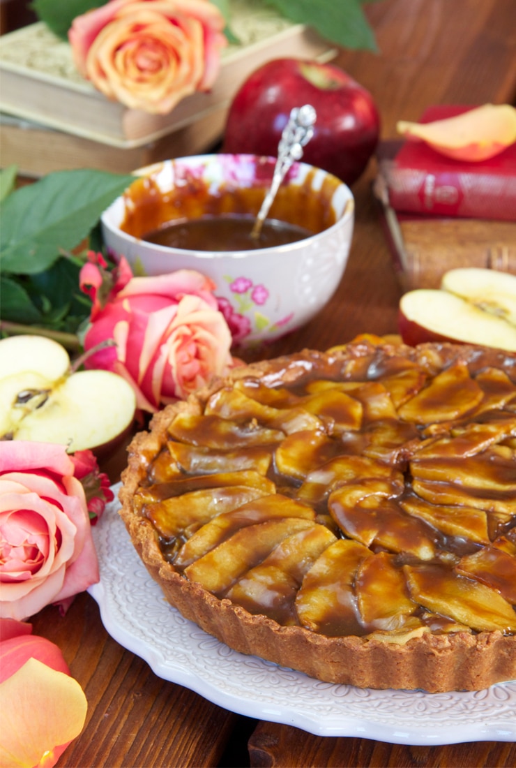 Tarta de manzana y toffee