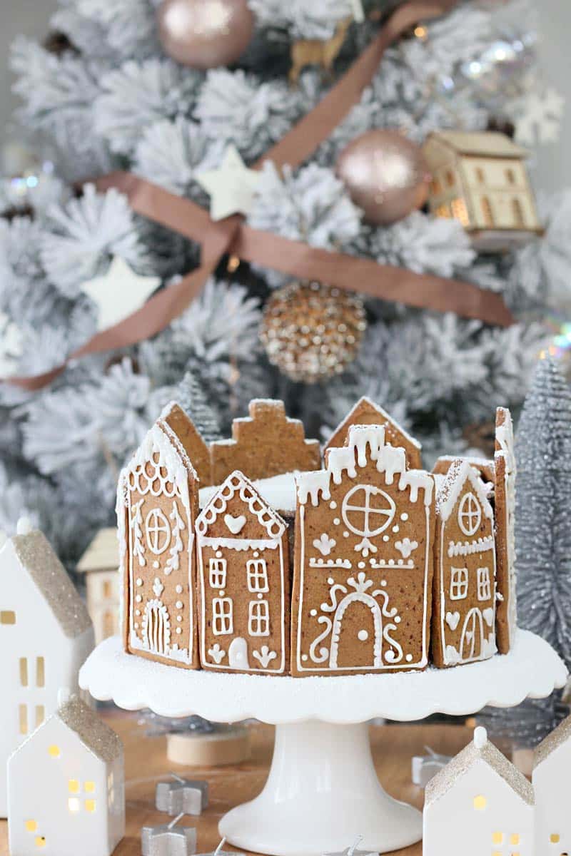 Tarta de Navidad con galletas de jengibre