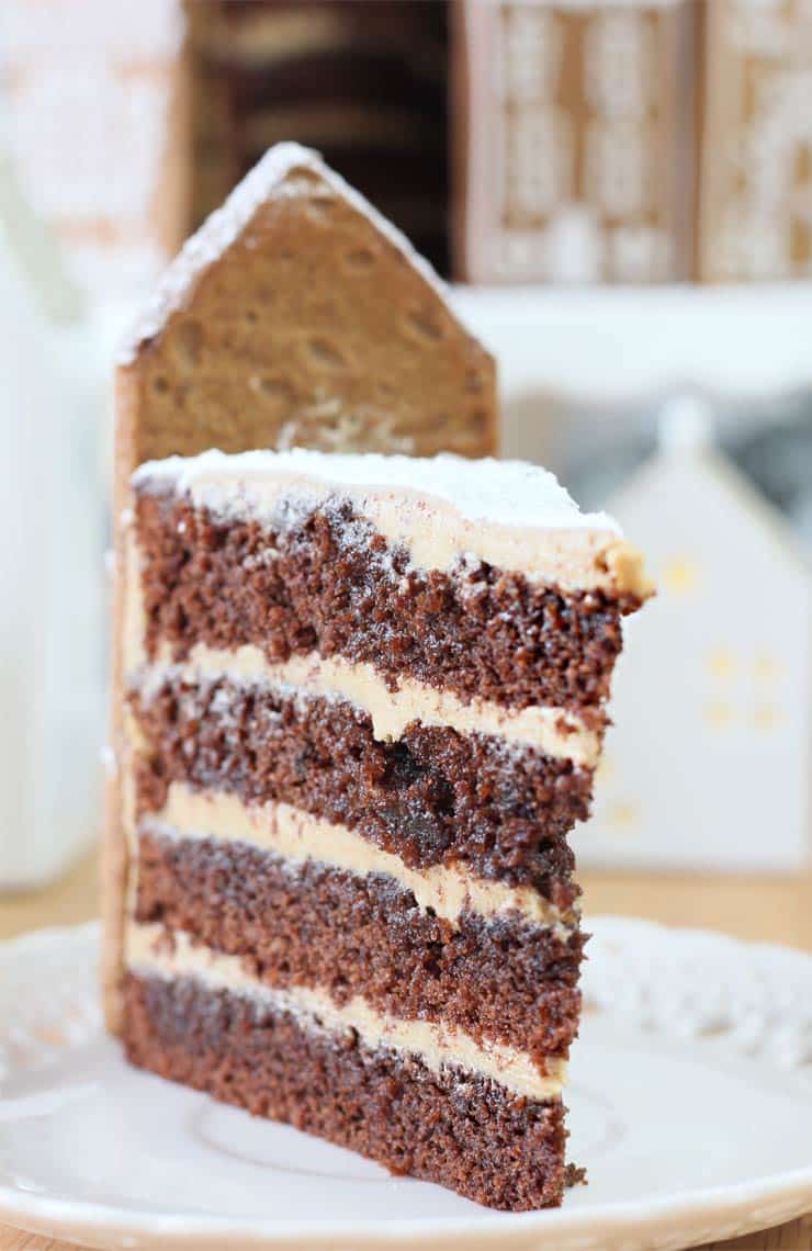 Tarta de Navidad con galletas de jengibre