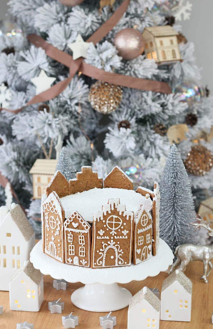 Tarta de Navidad con galletas de jengibre