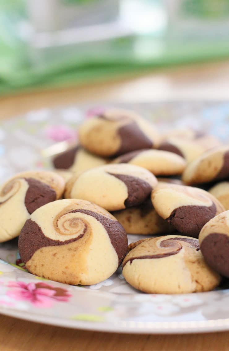 Galletas espiral tres sabores