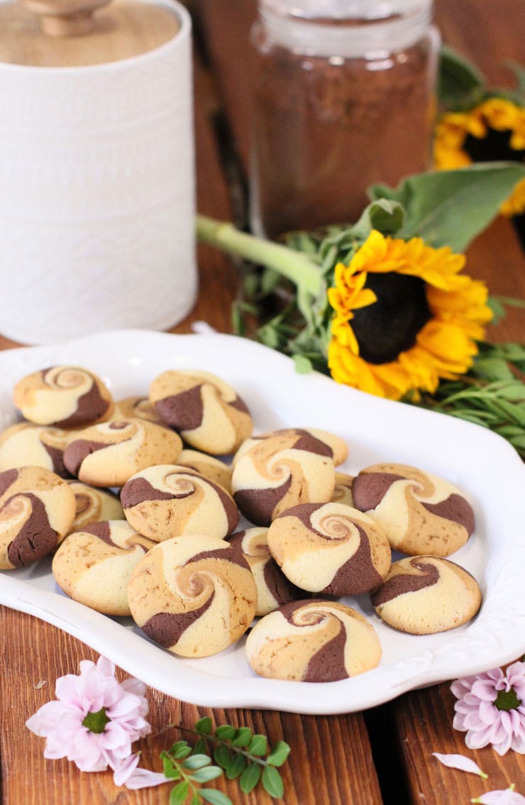 Galletas espiral tres sabores