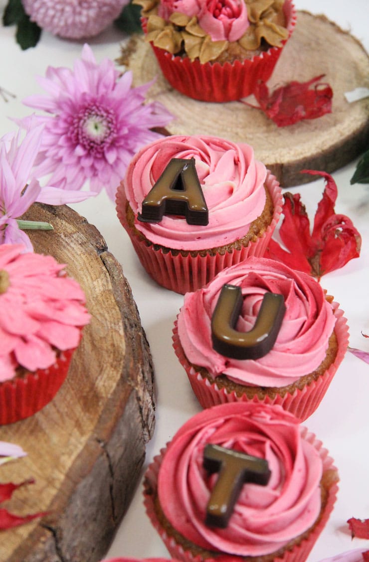 Cupcakes de manzana y caramelo salado