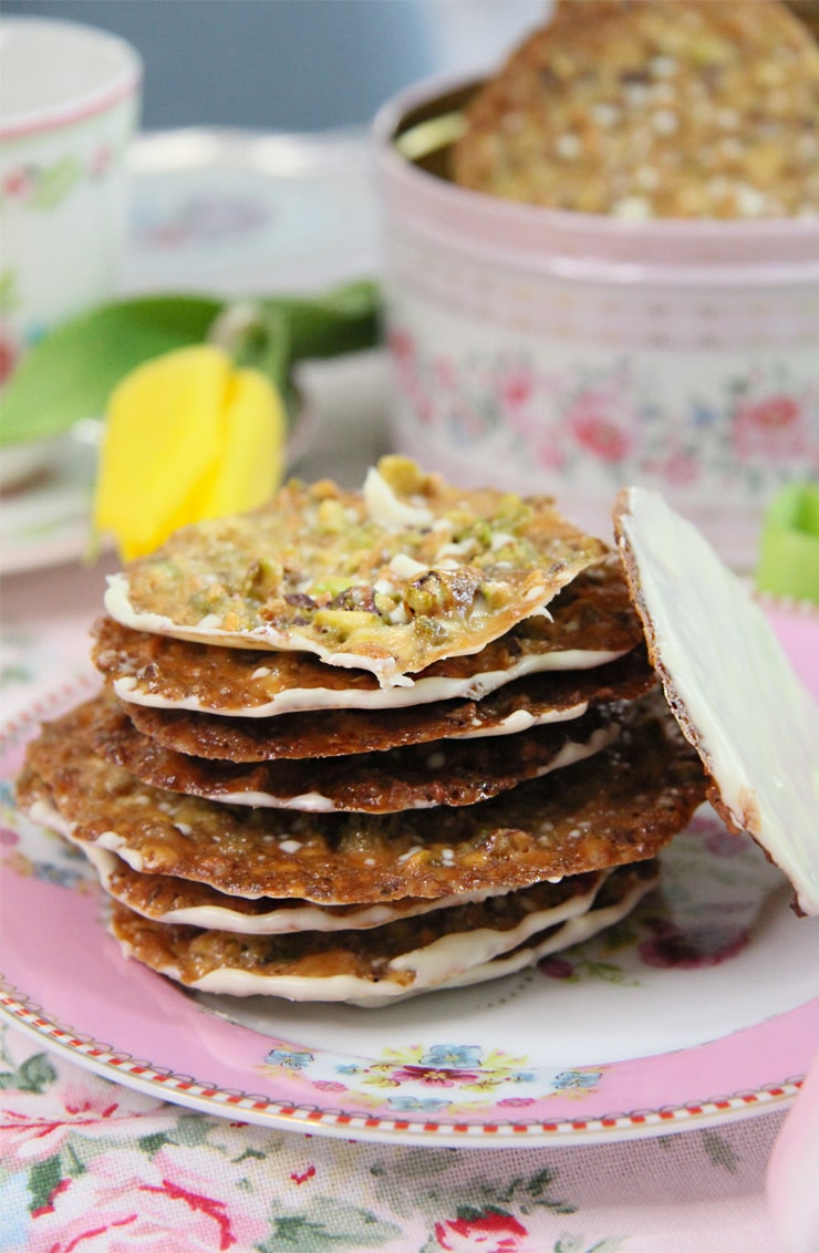 Cómo hacer Galletas de pistacho y chocolate blanco